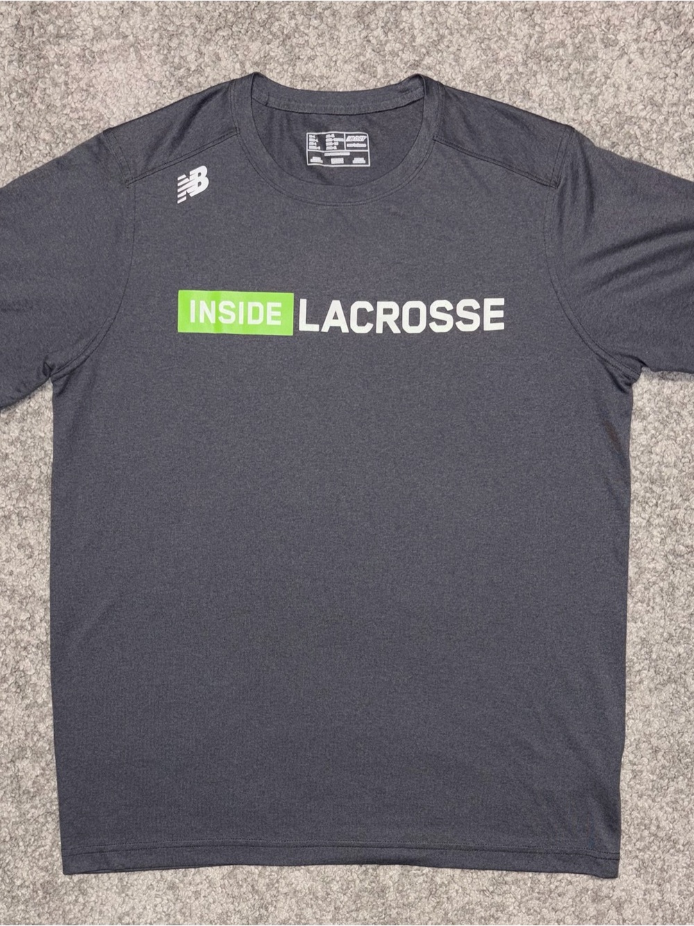 New Balance Men’s Dark Gray 'Inside Lacrosse' Performance Tee